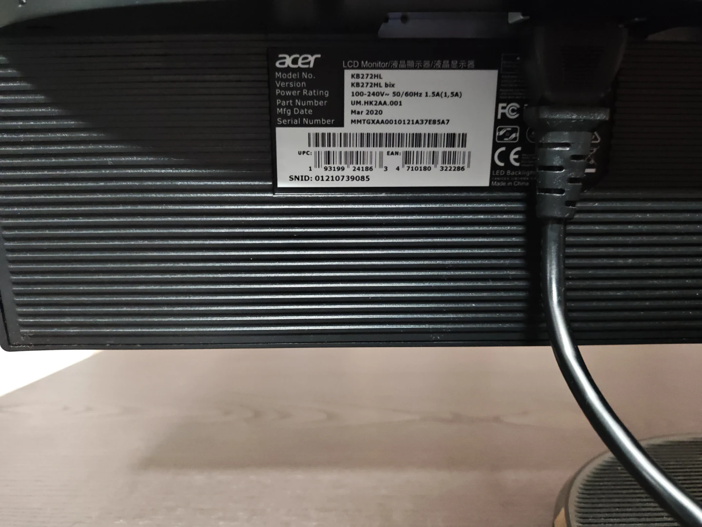 Acer KB272HL bix 27" Full HD VA Monitor w/ FreeSync - photo 2