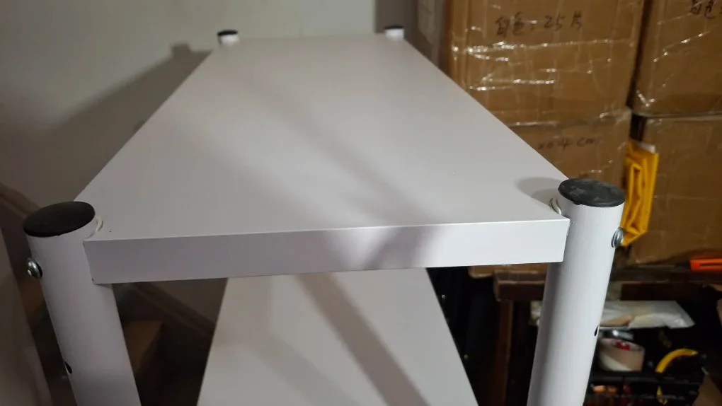 White Metal Shelving Unit (11"x27" h49") image indicator(6)