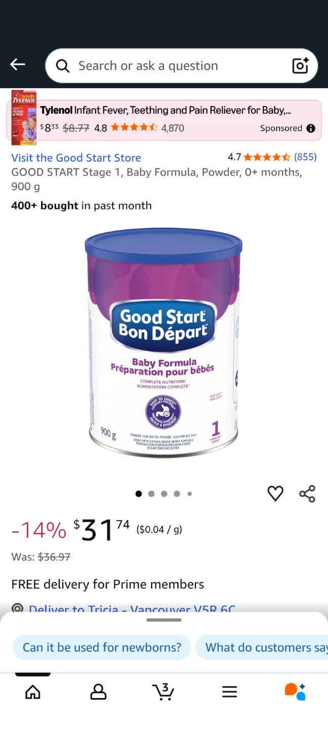 Good Start Baby Formula, 900g Can - photo 2