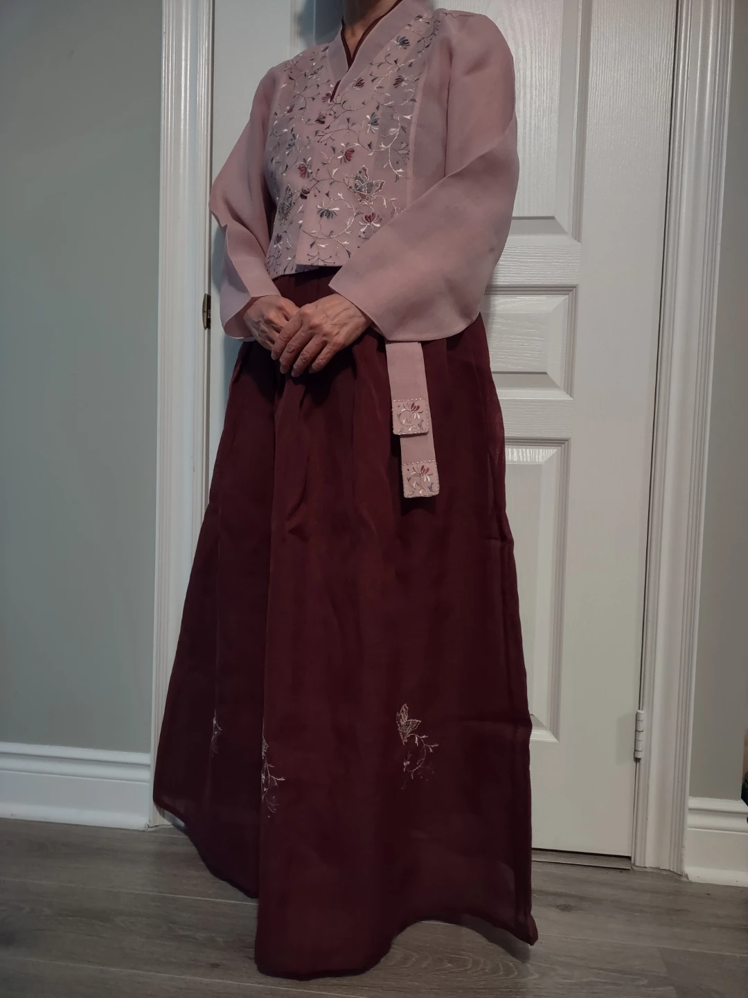 Pink & Burgundy Hanbok Dress
