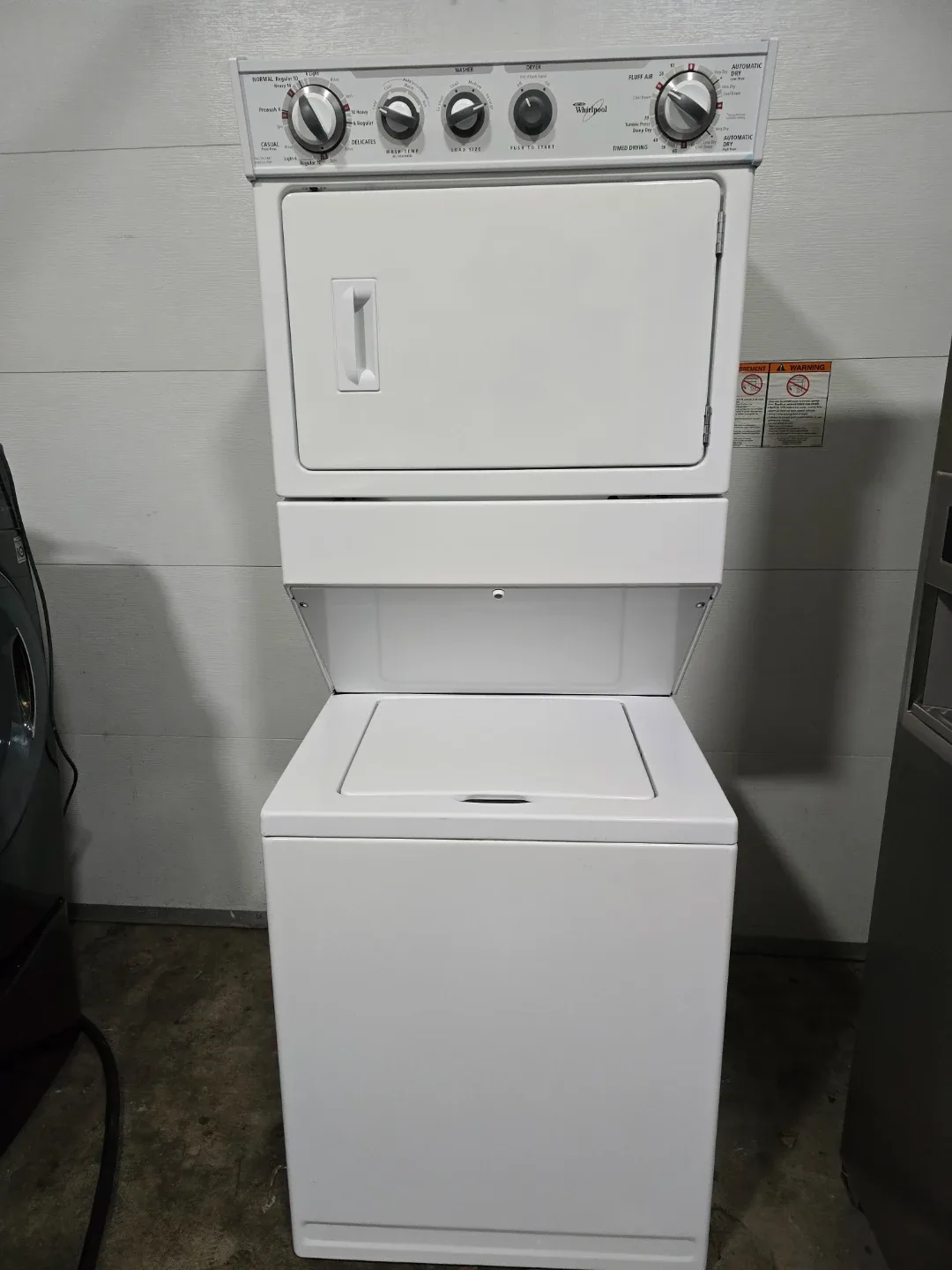 Whirlpool Stacked Laundry Center (27") | Compact & Durable