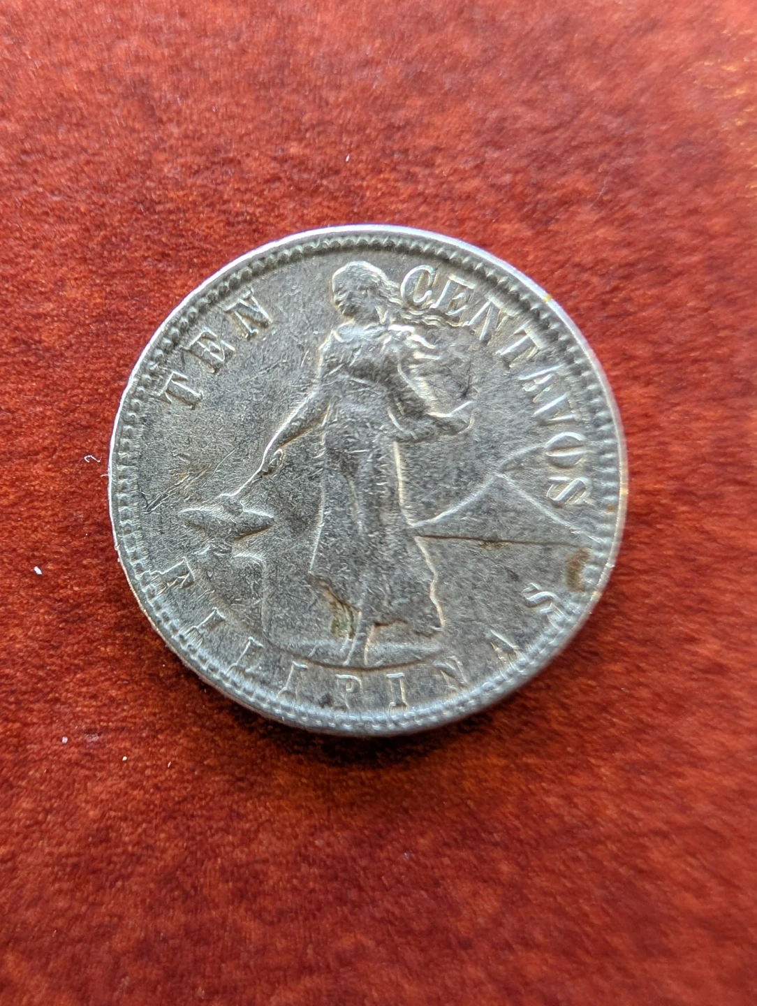 1945 Philippine Ten Centavos Coin - photo 2