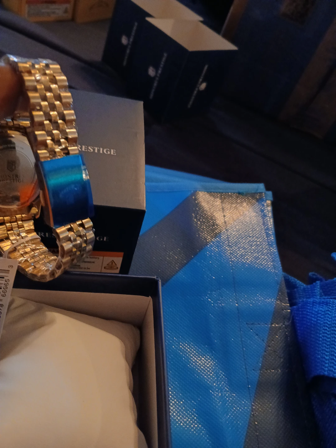 Montres Prestige Gold Watch with Box - photo 5