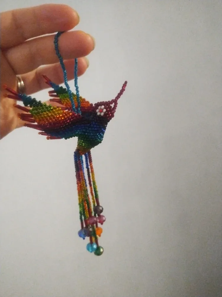 Beaded Hummingbird Ornament