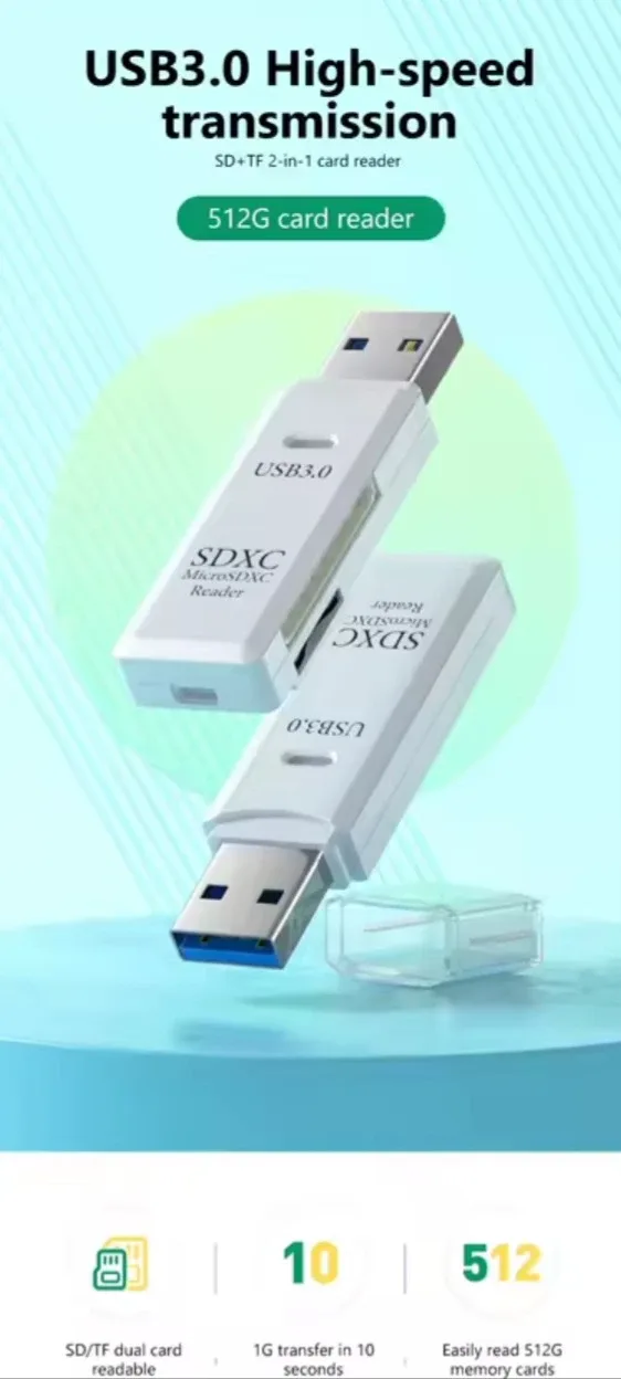 Elough USB 3.0 SD/TF 2-in-1 Card Reader image indicator(7)