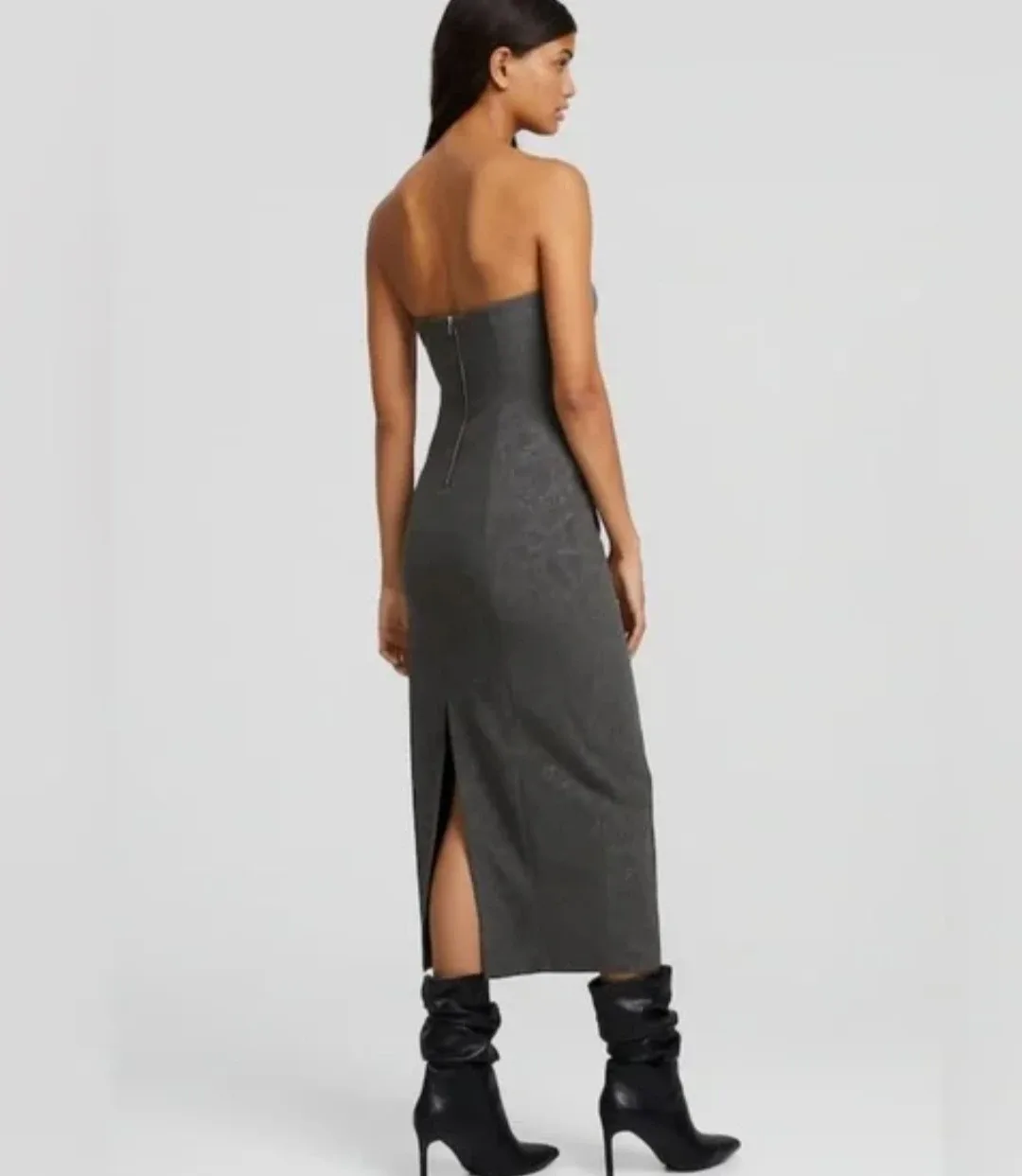 Bershka XS Grey Dress
