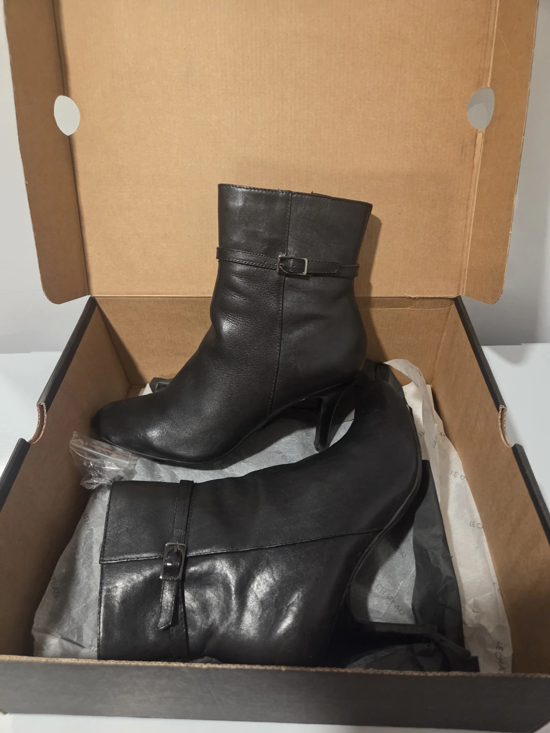 Leather boots