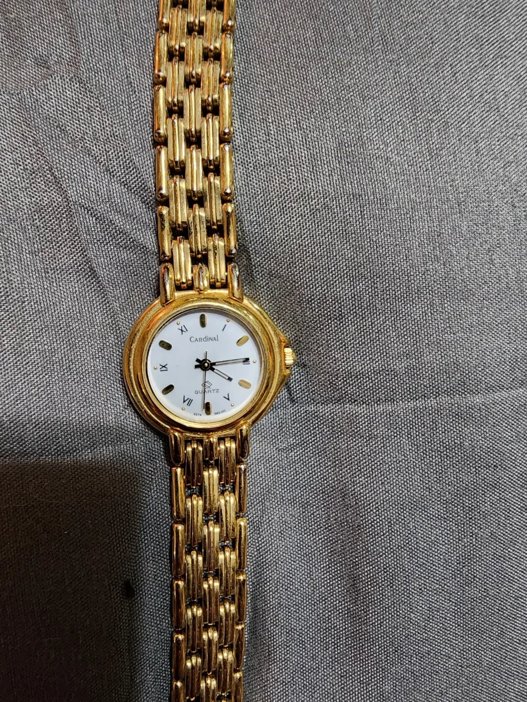Cardinal Quartz Gold Watch