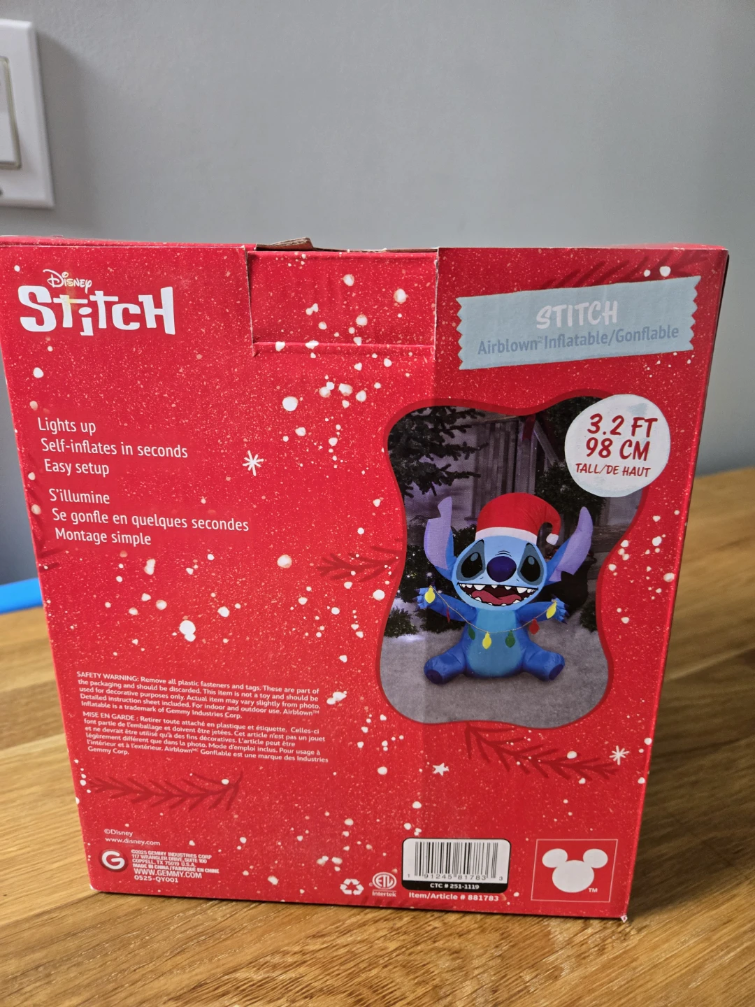 Brand new Christmas inflatable decoration disney stitch - photo 5