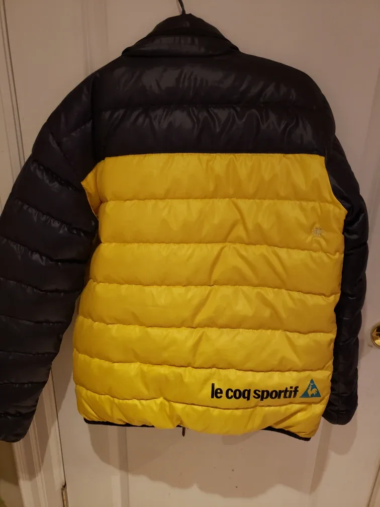 Le Coq Sportif Puffer Jacket - Yellow & Black