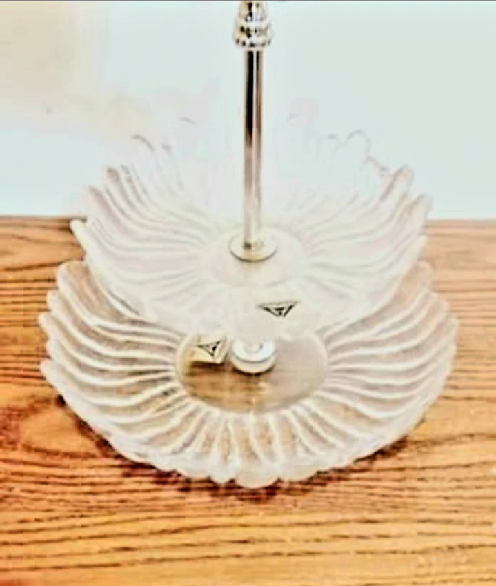 New German Annahutte Crystal Serving Tray - photo 2