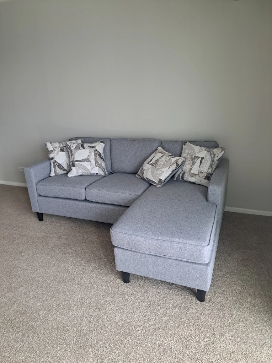 Gray Sectional Sofa with Chaise Lounge - photo 4
