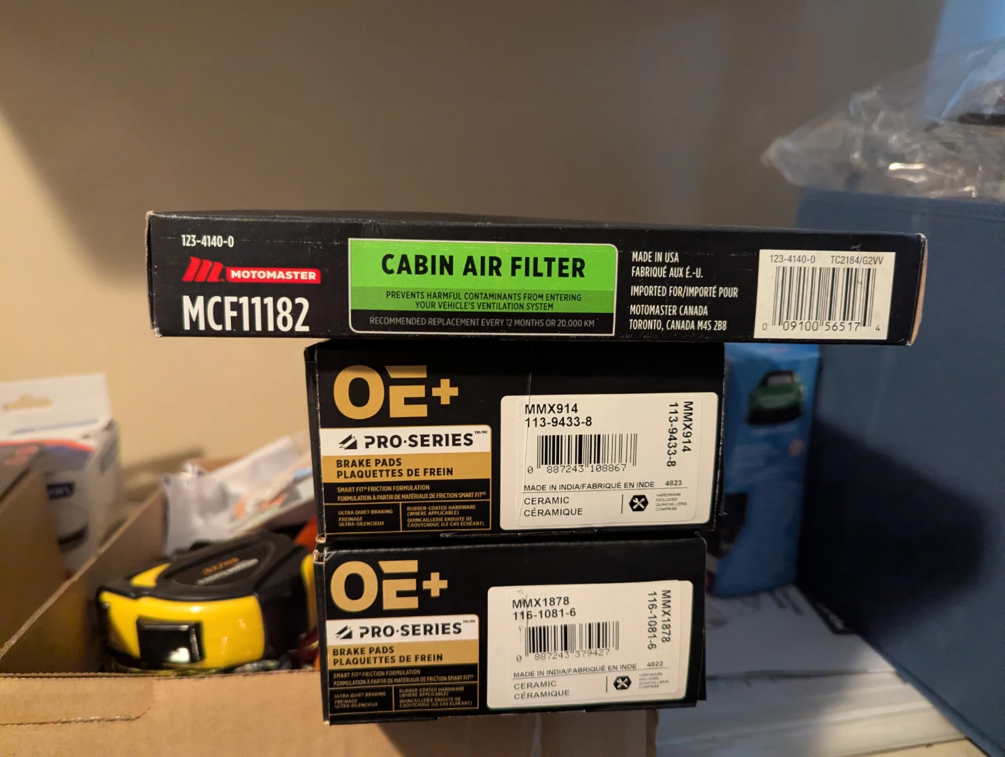 OE+ Pro-Series Brake Pads & Motomaster Cabin Air Filter