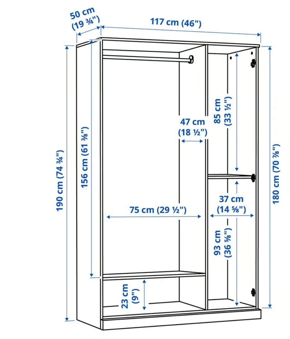 IKEA PAX Wardrobe with Mirror Door - photo 5