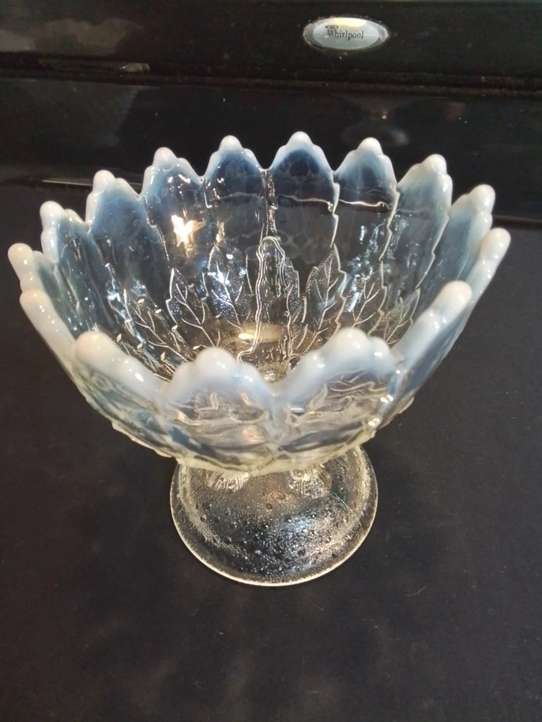 Antique Northwood Glass 3 Footed Opalescent Bowl 5x5"