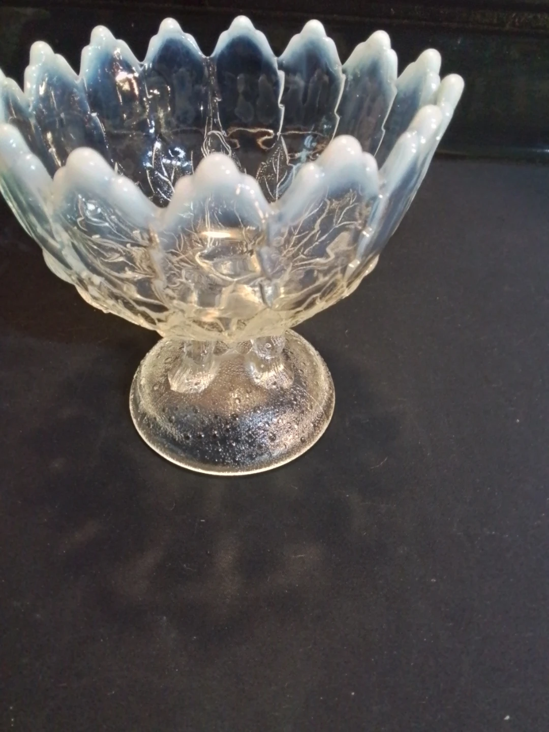 Antique Northwood Glass 3 Footed Opalescent Bowl 5x5" - photo 2