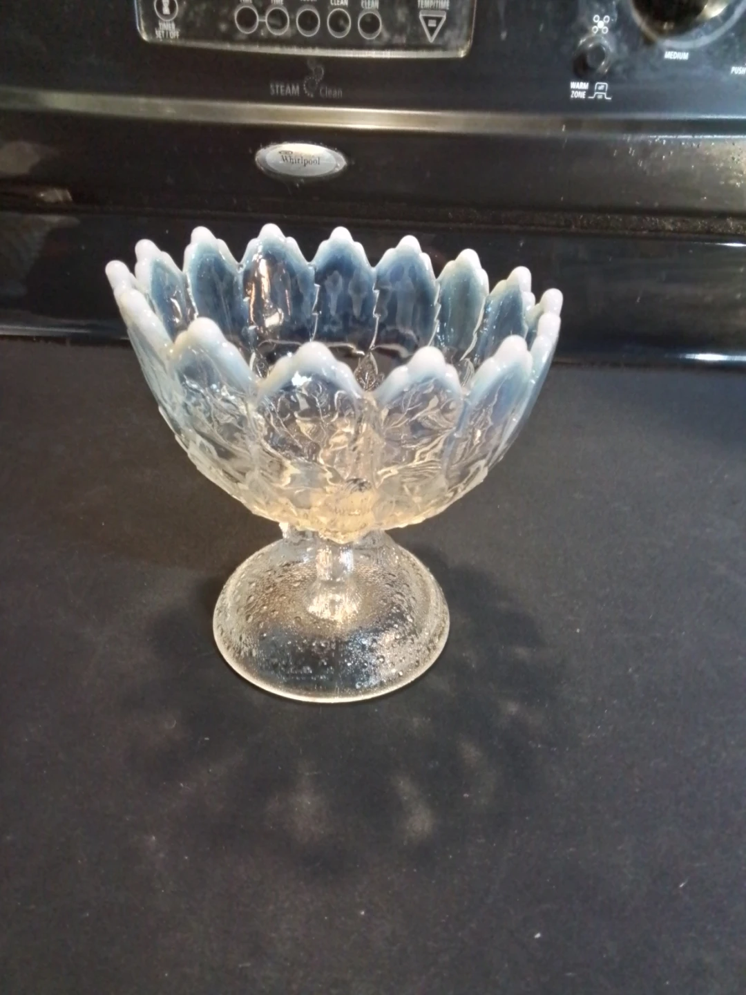 Antique Northwood Glass 3 Footed Opalescent Bowl 5x5" - photo 3