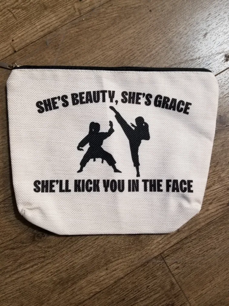 "She's Beauty, She's Grace" Zipper Pouch