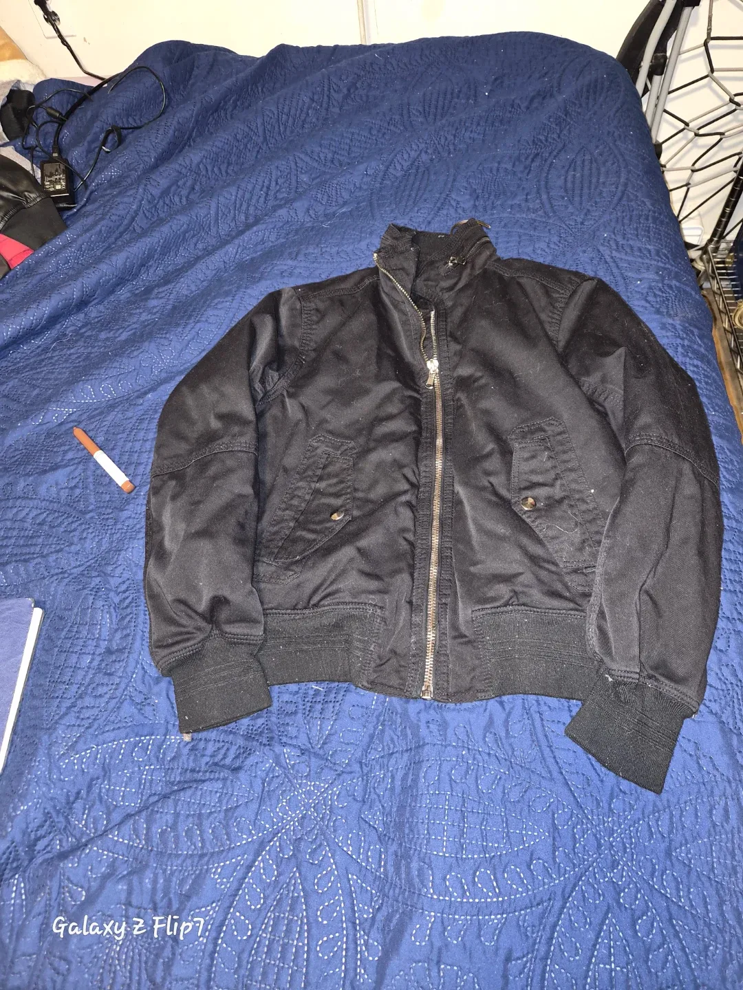 Black Bomber Jacket 36R US