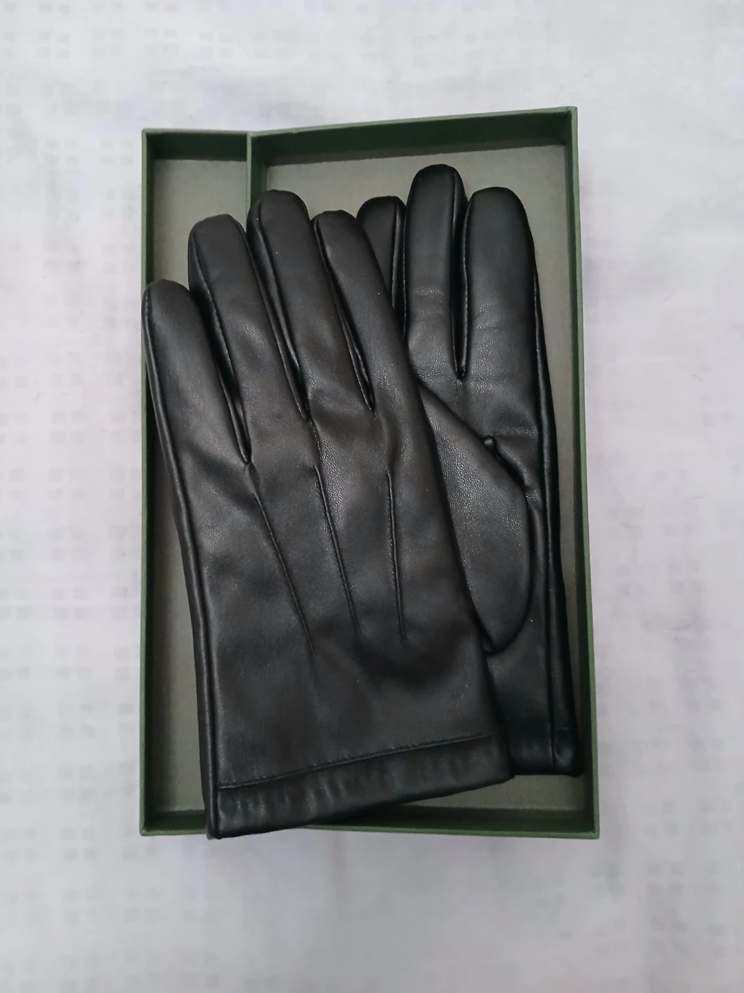 Downholme Vegan Leather Gloves - Black, MEDIUM