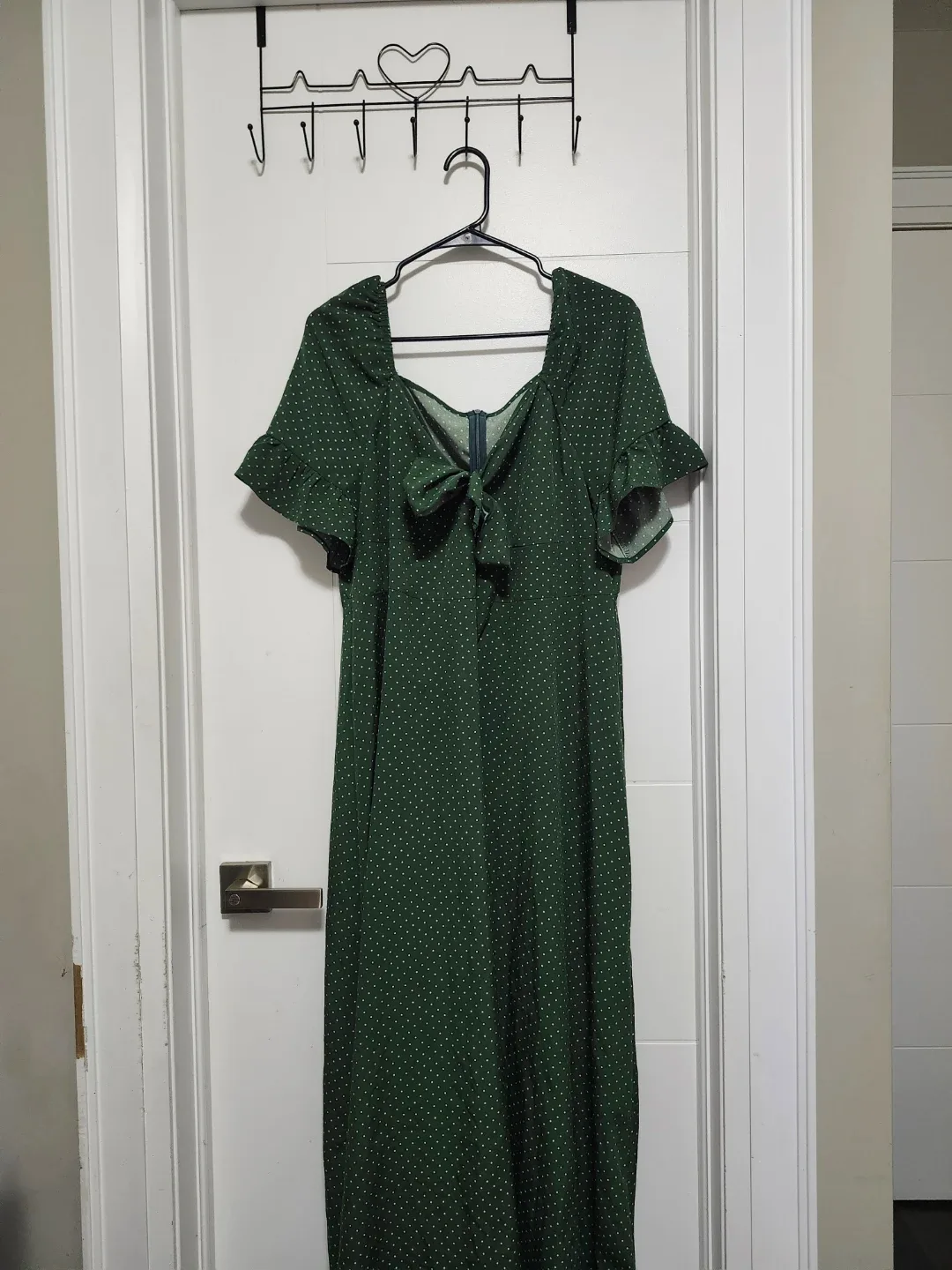 Green Polka Dot Dress (L)