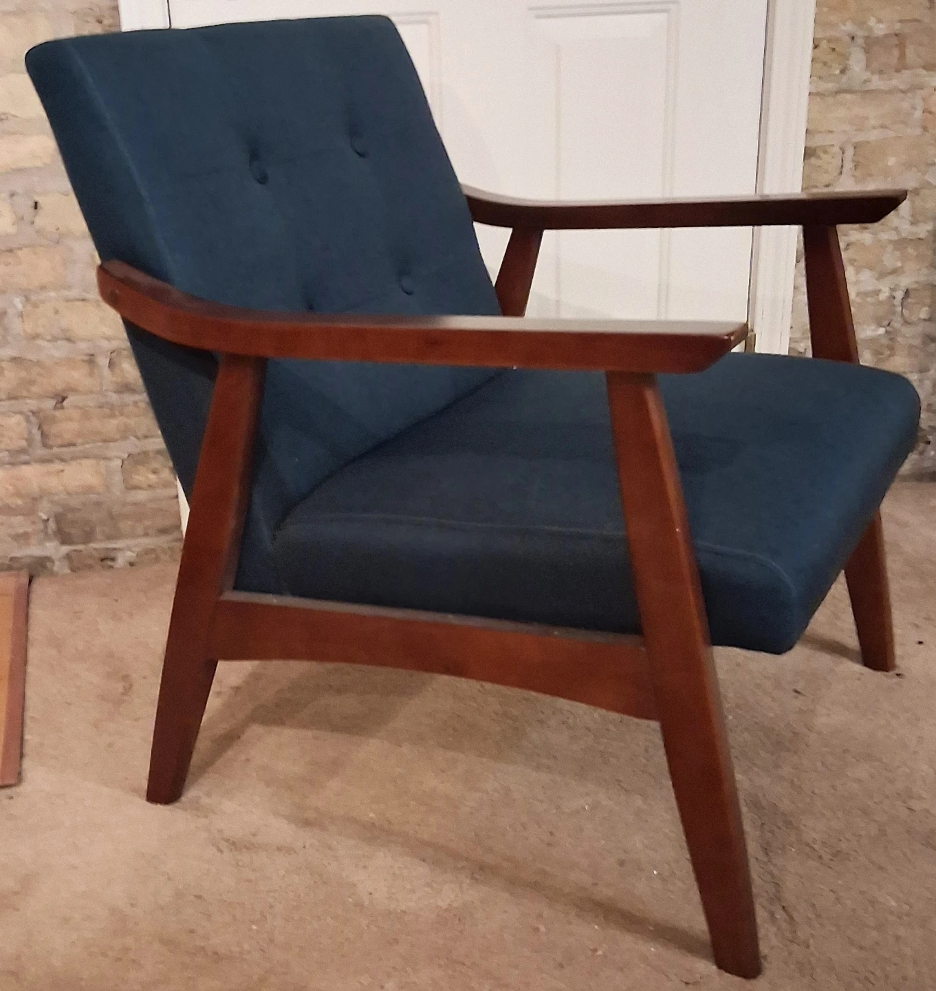 Mid-Century Modern Armchair - Blue - photo 2