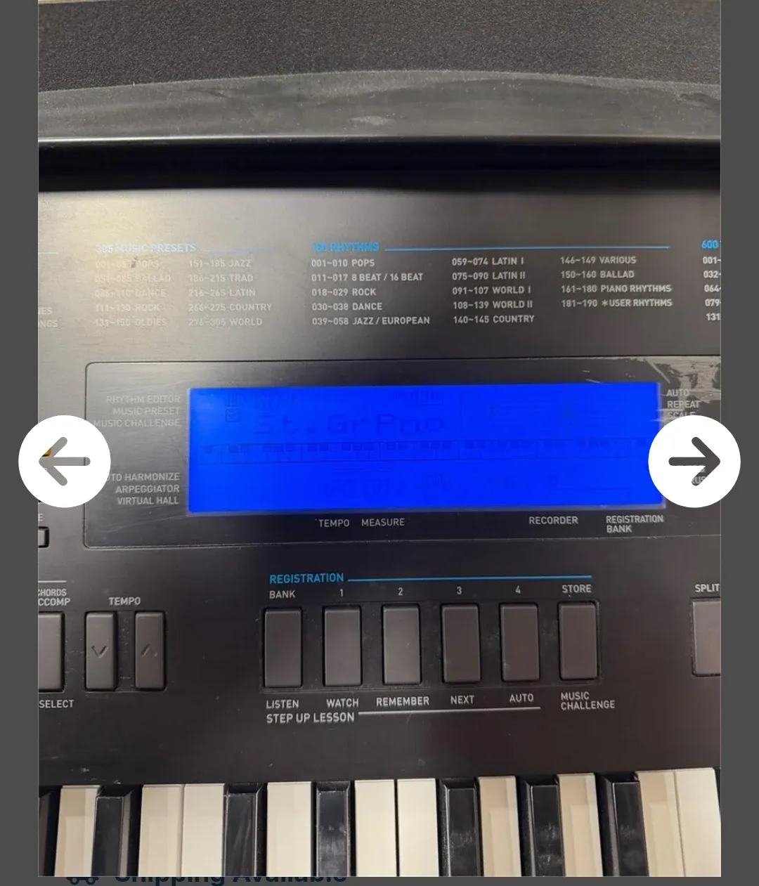 Casio keyboard and Piano image indicator(2)