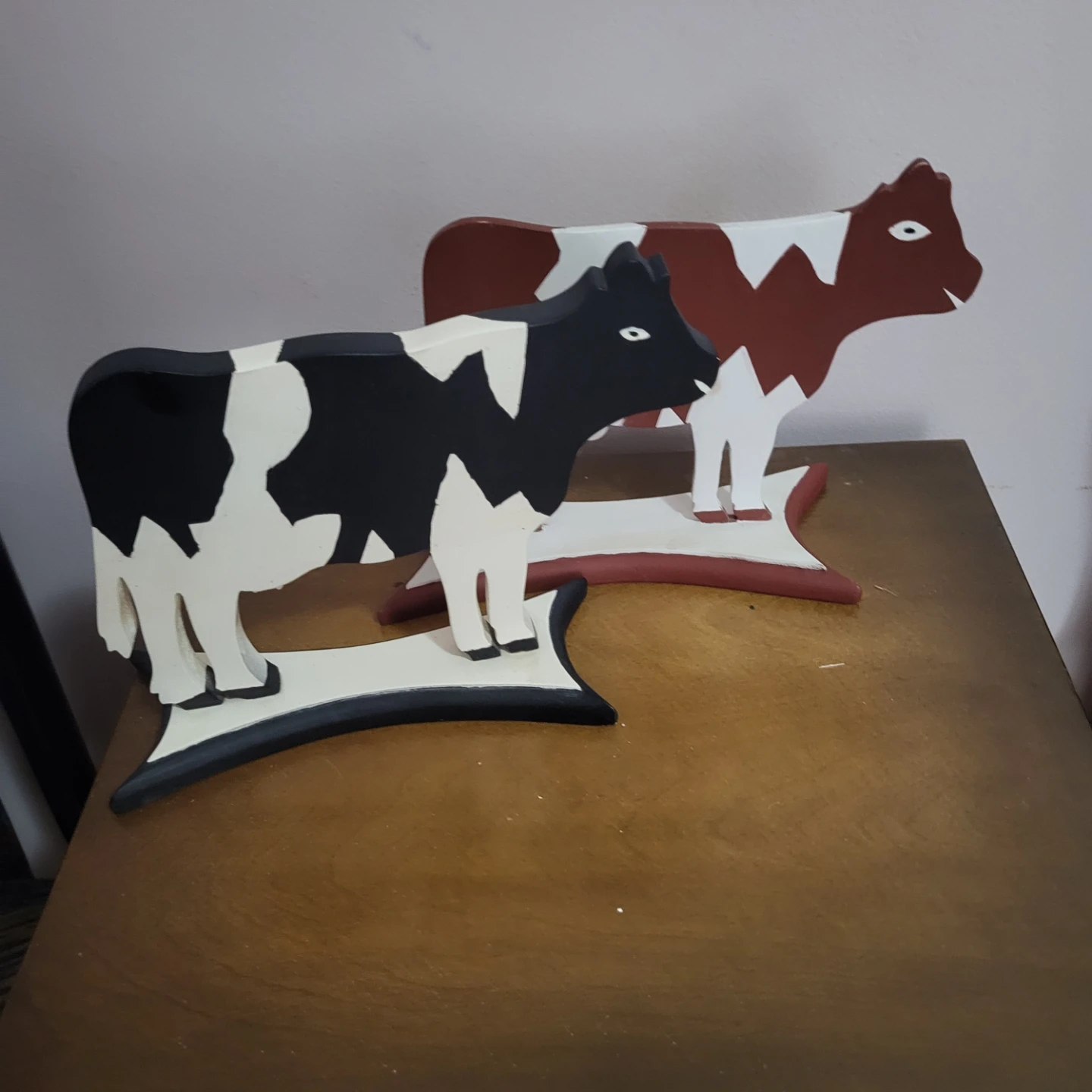 Wooden Cow Decor - Black & White, Brown & White - photo 3