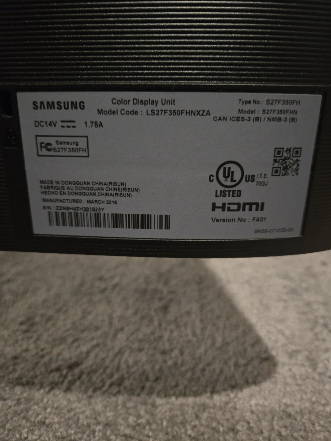 Samsung S27F350FH 27" Monitor - photo 2