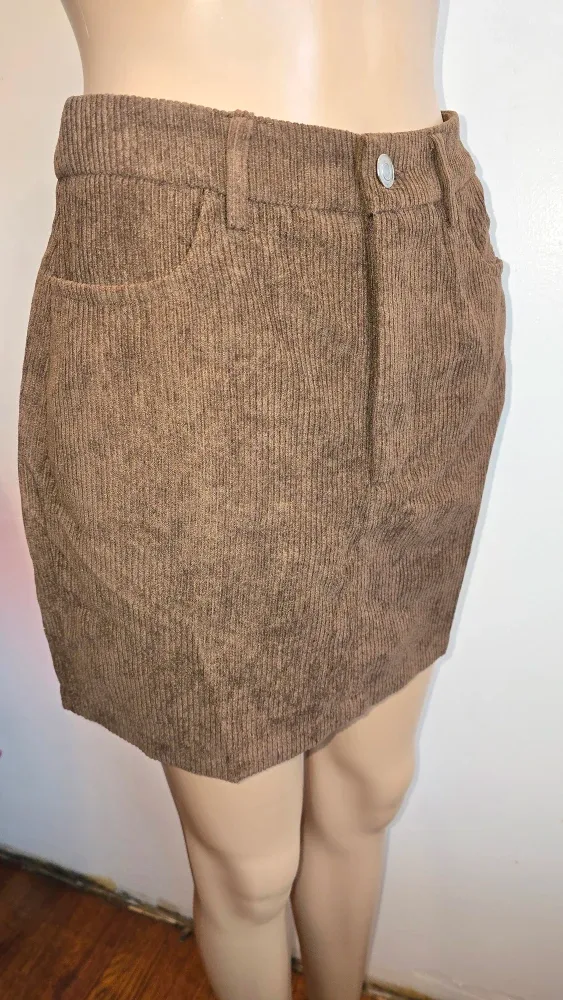 Brown Corduroy Mini Skirt sz.S #Cleanout