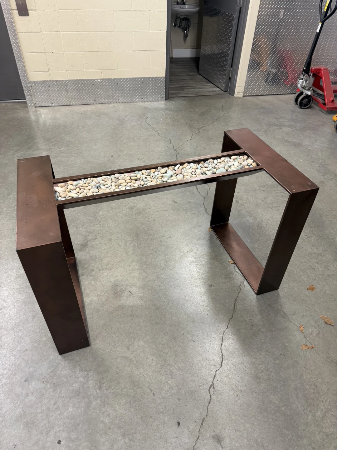 Glass Top Coffee Table with Stone Inlay - photo 3