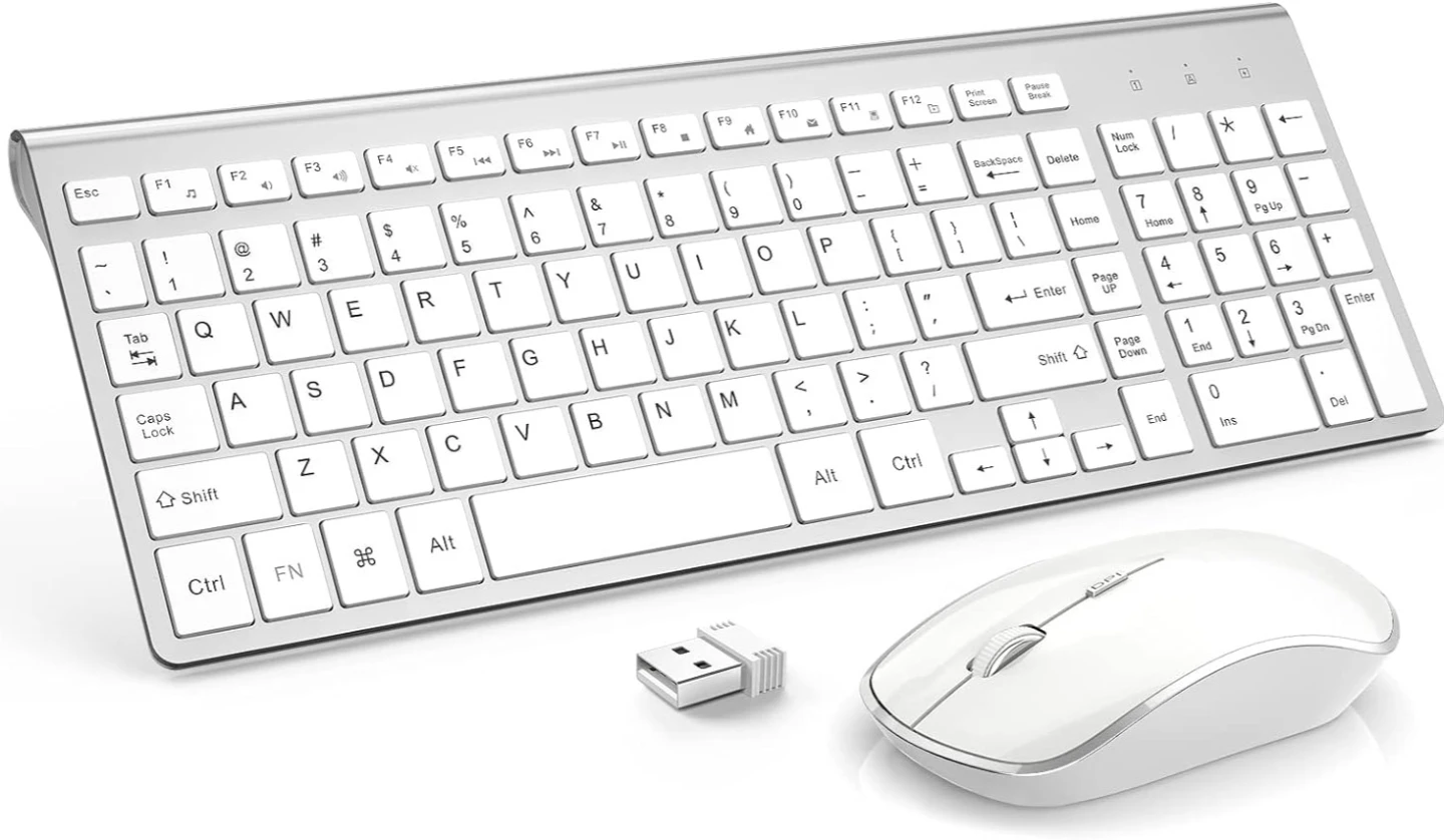 Wireless Keyboard and Mouse Combo - Silver