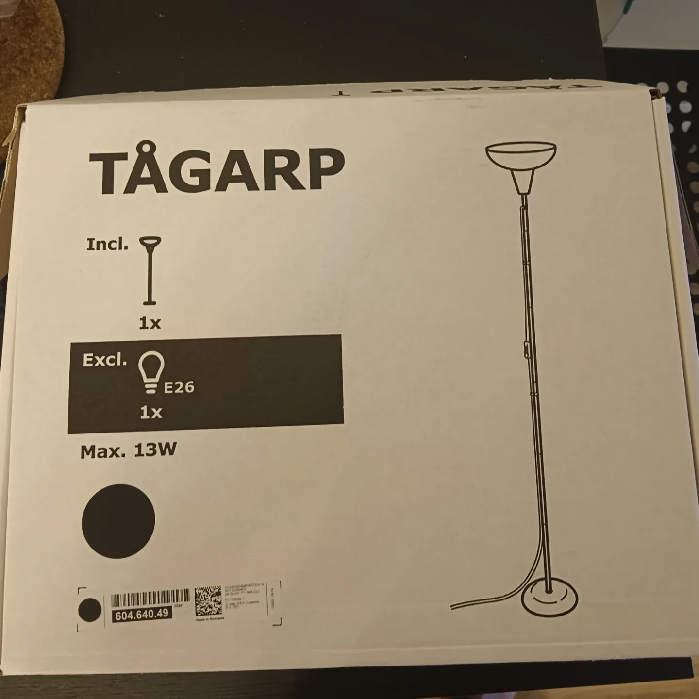 IKEA TÅGARP Floor Lamp - Black
