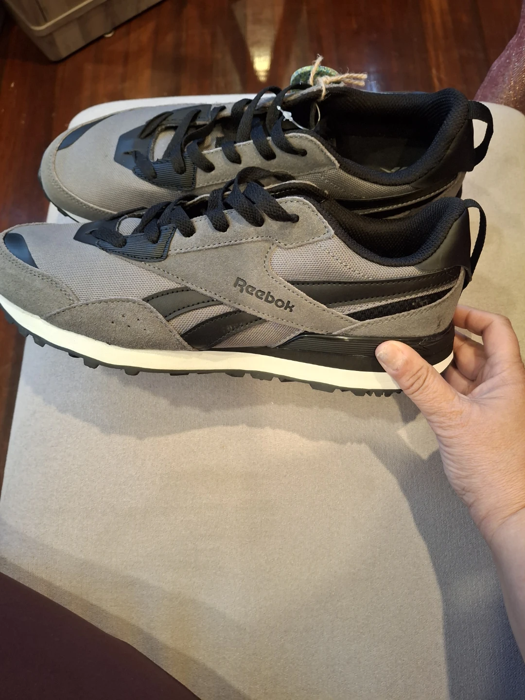 Reebok Gray & Black Sneakers