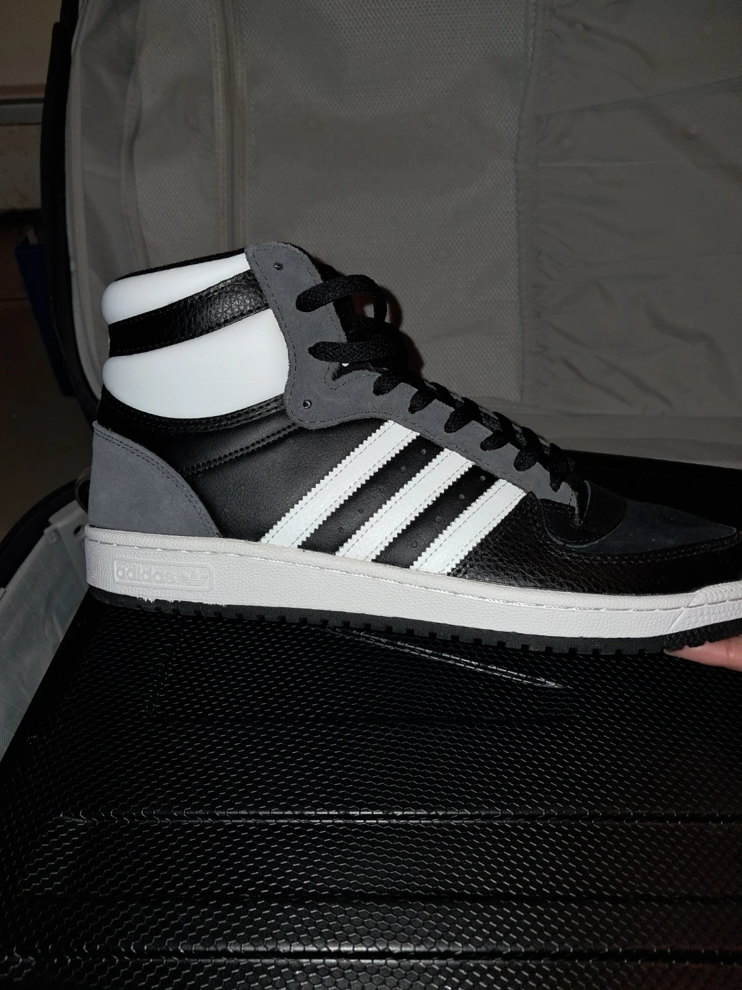 Adidas Top Ten Hi Black/White Sneakers - photo 2