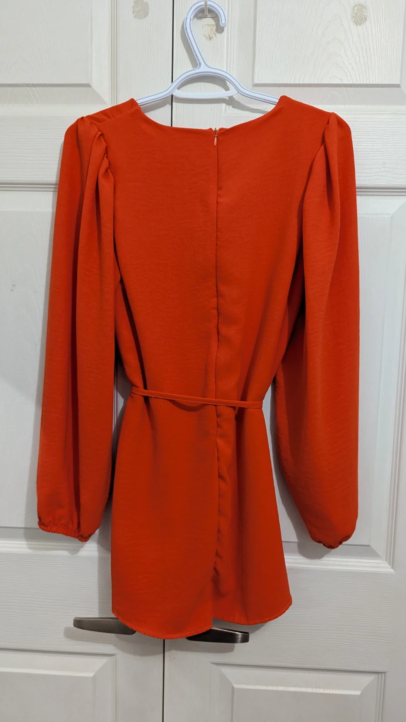 Brazilian Orange Long Sleeve Flowy Dress - photo 3