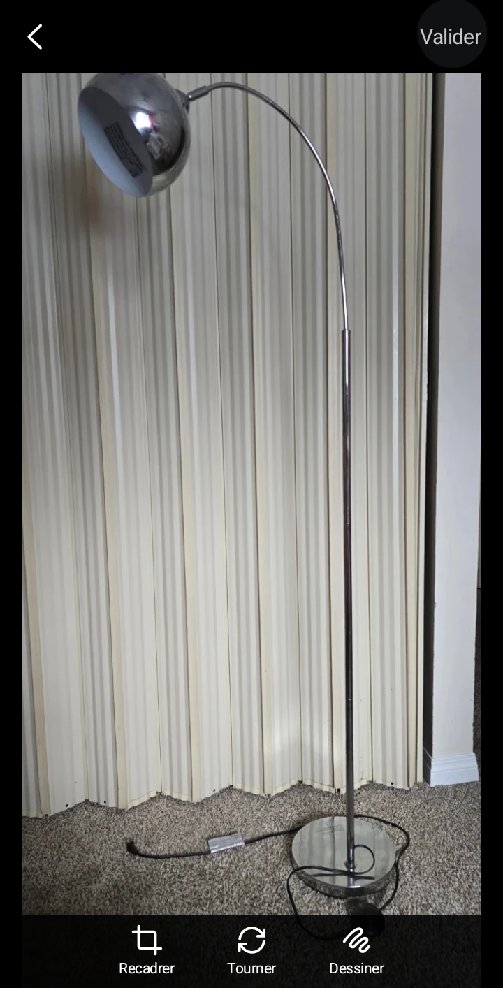 Chrome Arc Floor Lamp
