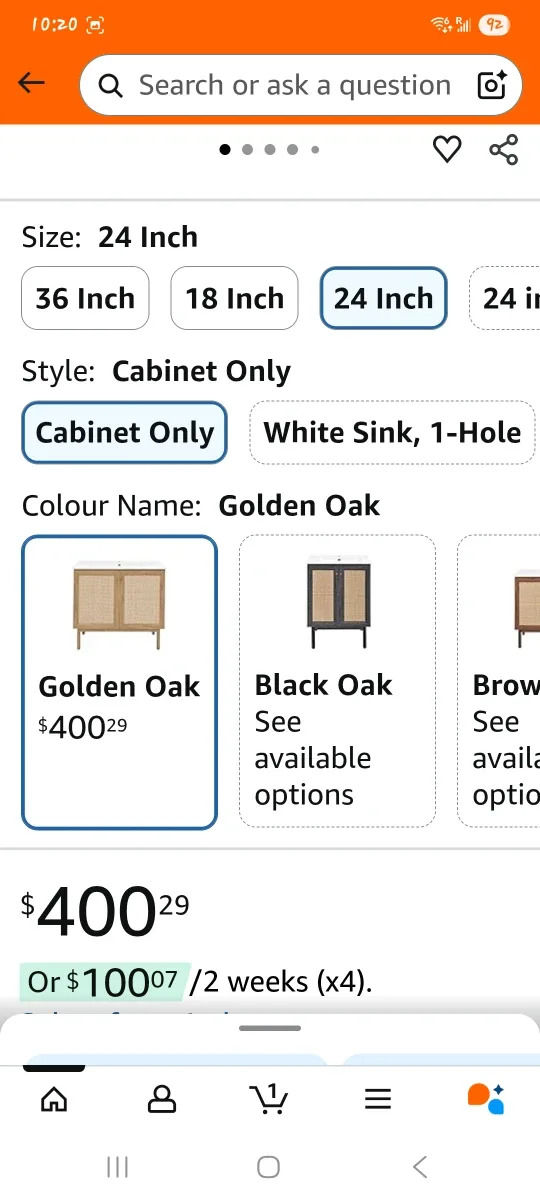 Swiss Madison 24" Oak Bathroom Vanity Cabinet Only image indicator(7)