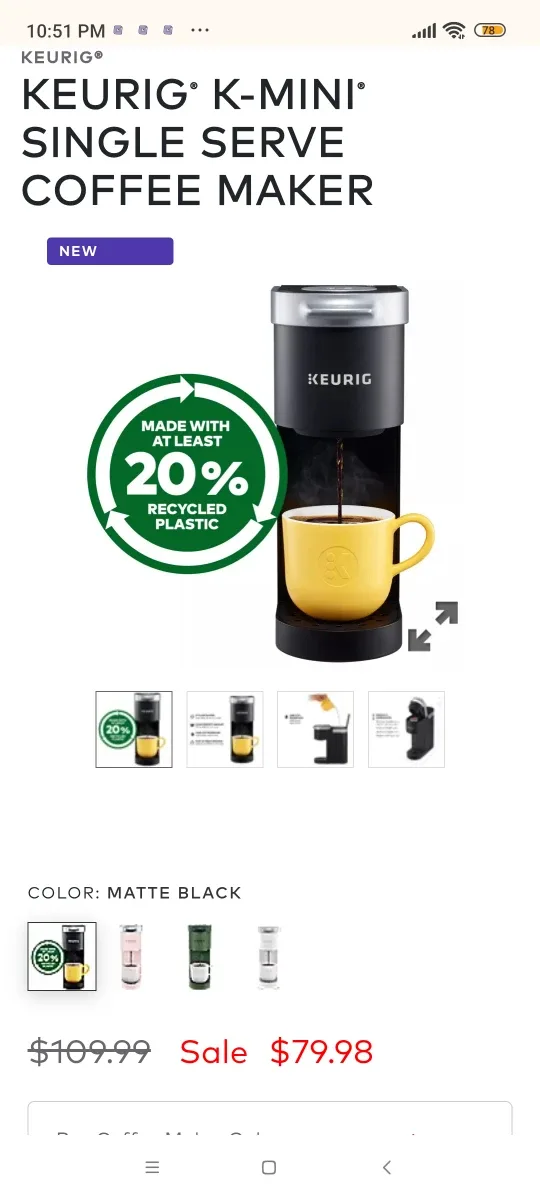 BNIB KEURIG K-MINI image indicator(3)
