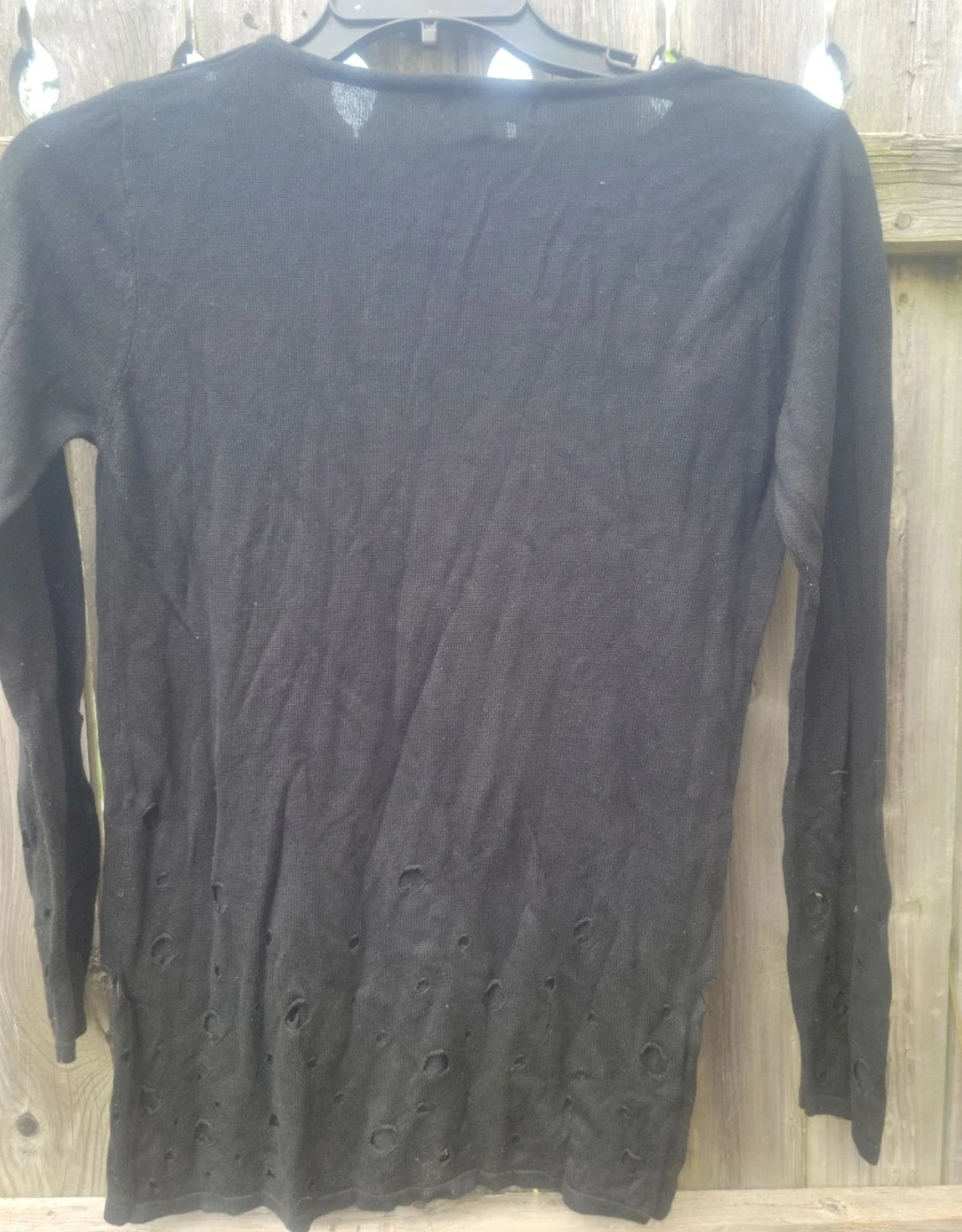 Love University Black Distressed Sweater - photo 3