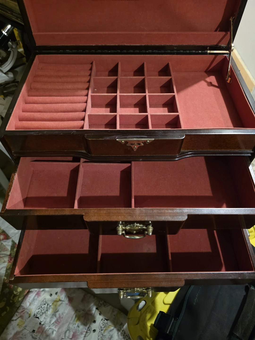 Wooden Jewellery Box with Drawers - photo 2