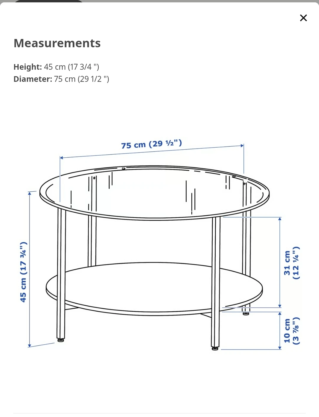 Ikea Coffee Table with Glass Top - photo 2