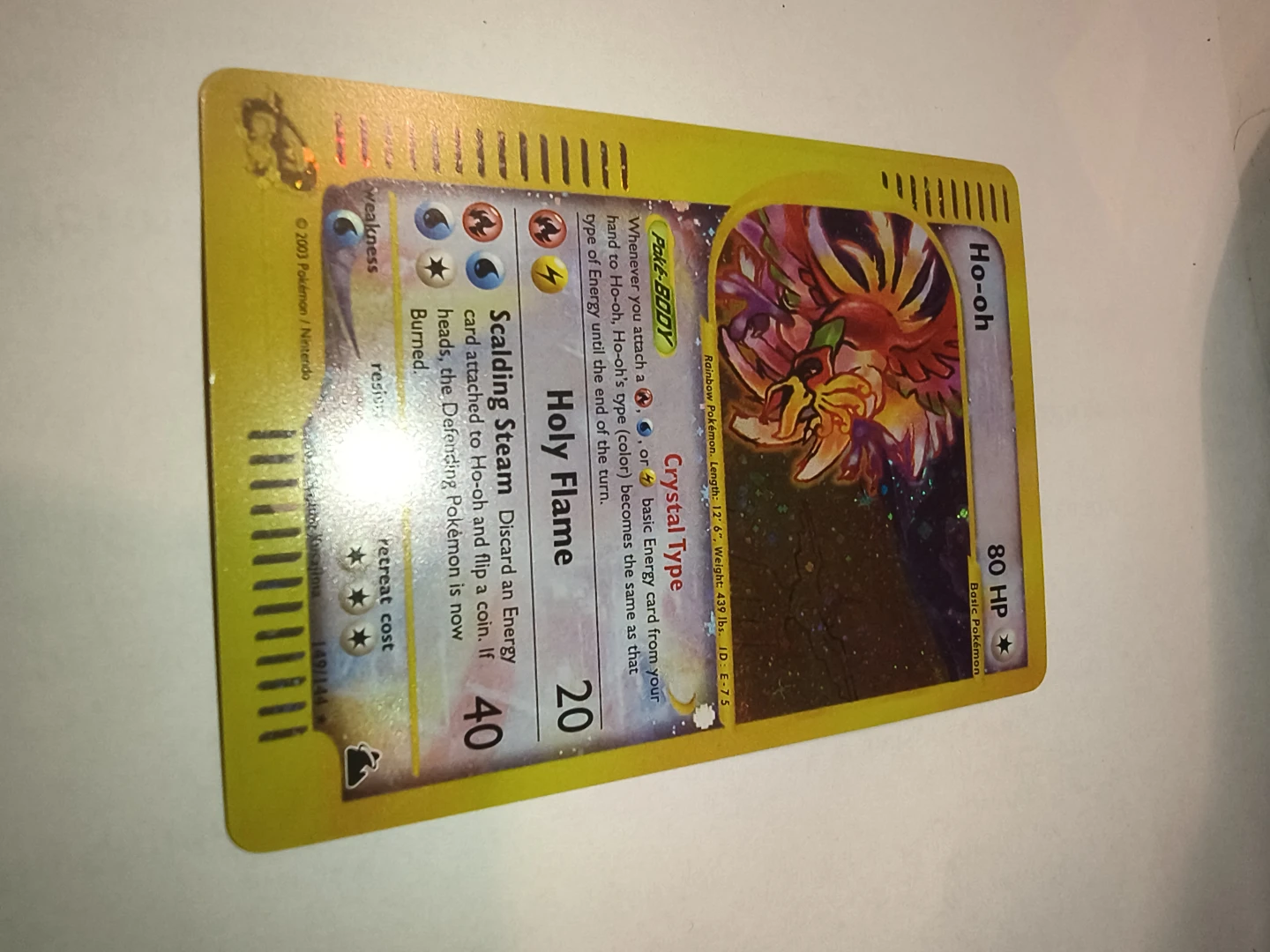 Crystal Ho-Oh Full Holo | SKYRIDGE 149/144 - photo 3