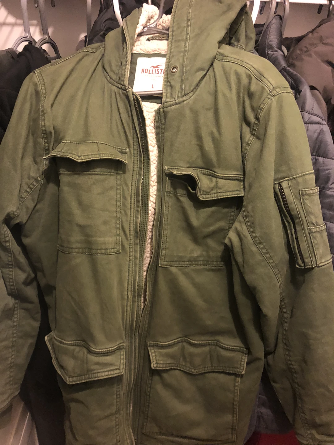 Hollister Sherpa Lined Jacket - Size L - photo 4