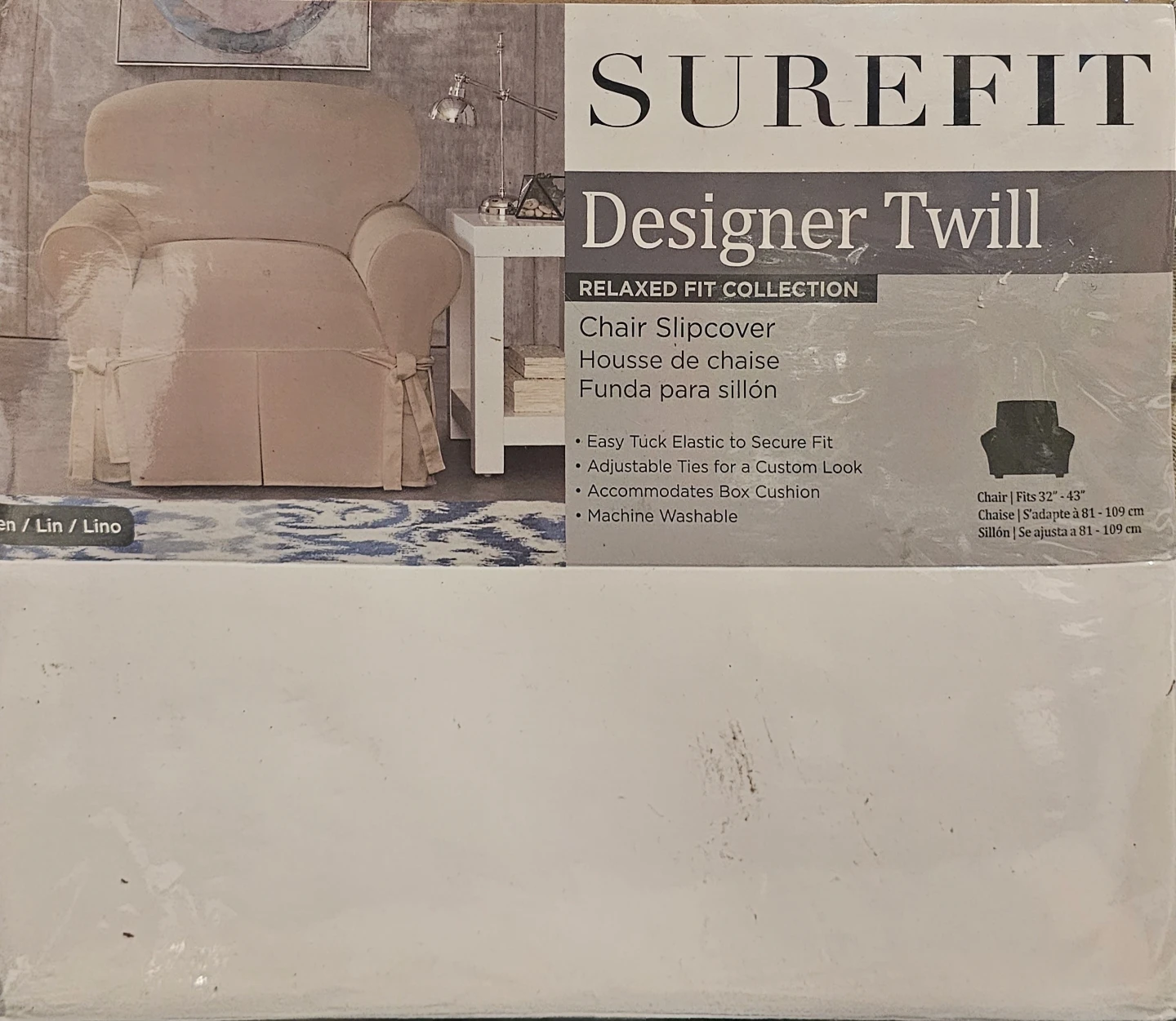 Surefit Designer Twill Chair Slipcover (Fits 32-43")
