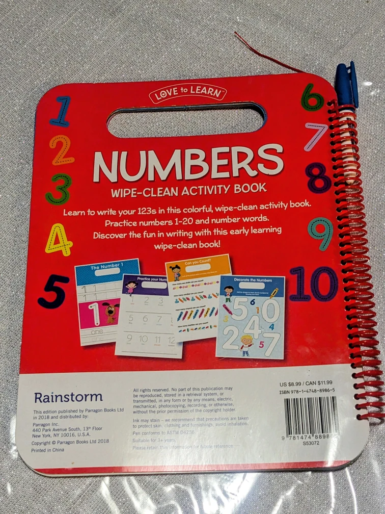 Love to Learn Numbers Wipe-Clean Activity Book Ages 3+ - photo 2