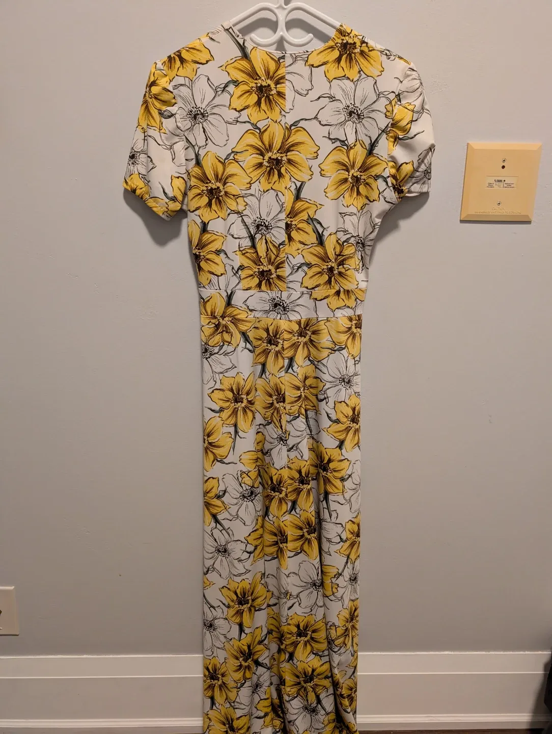 Floral Maxi Dress - Yellow & White