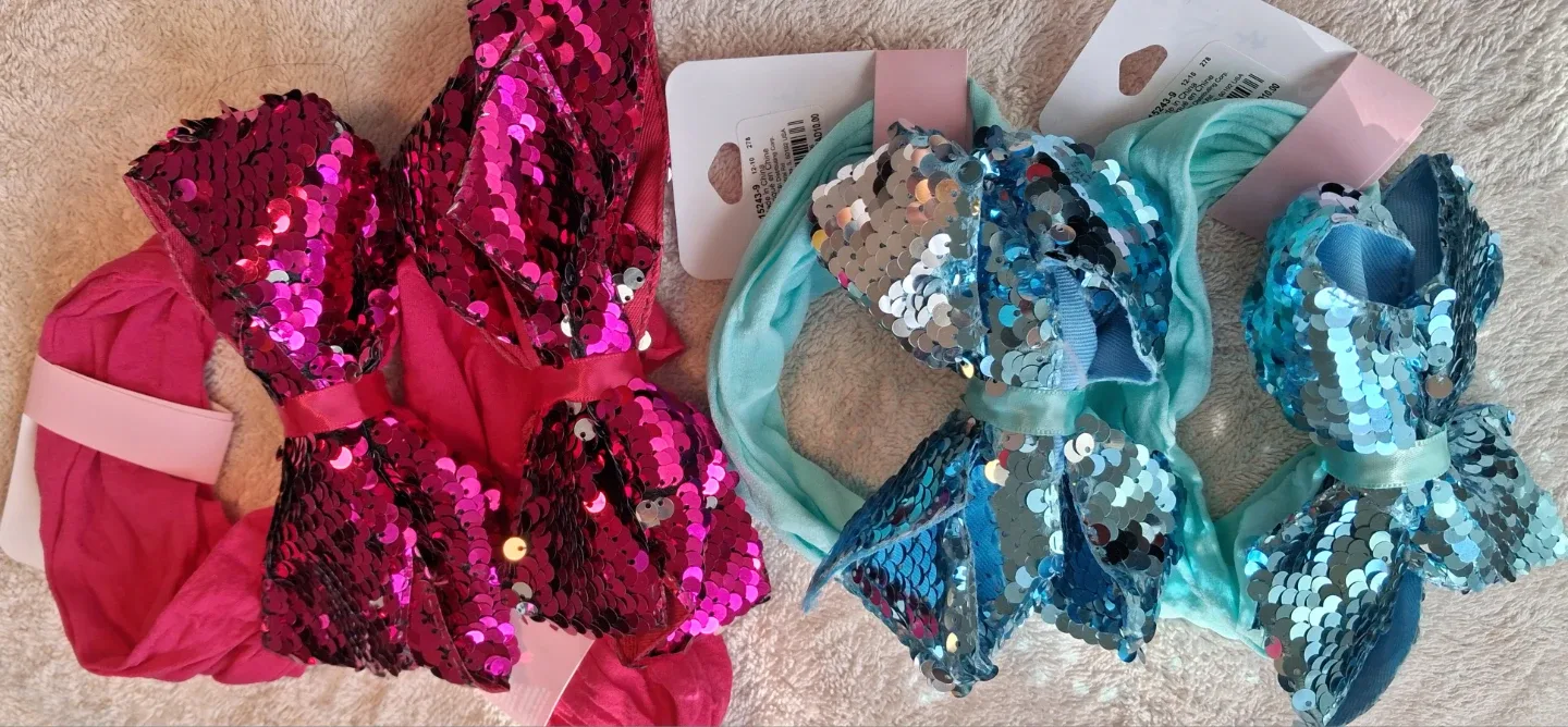 Claire's Sequin Bow Headbands - New