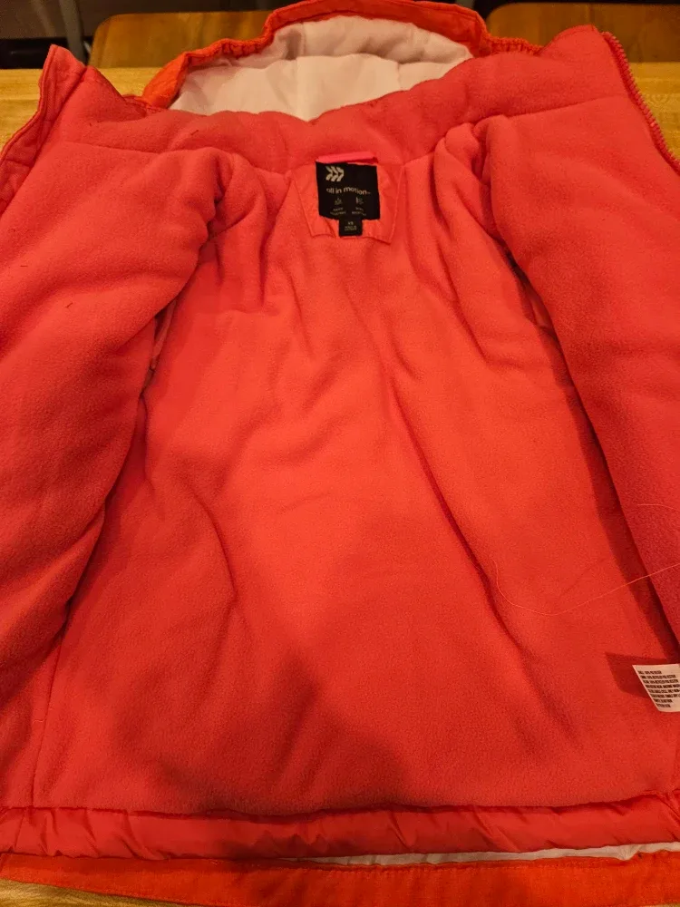 All in Motion Kids' Orange Puffer Jacket XS image indicator(4)
