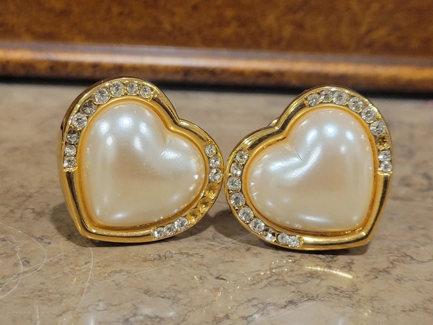 Vintage Gold Toned Vendome Clip Earrings